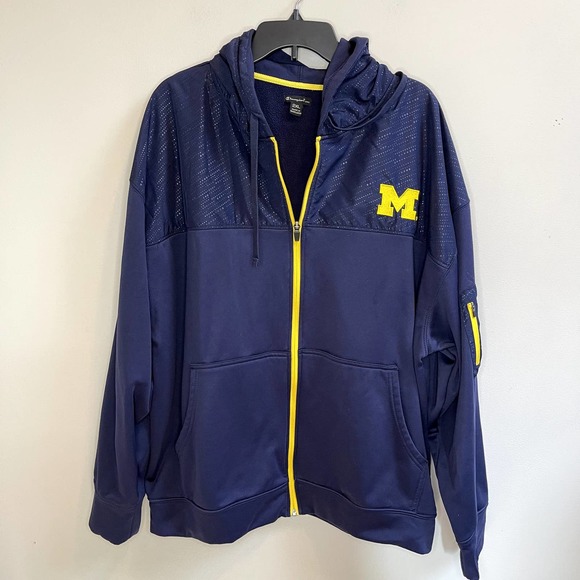 Champion Other - Champion Elite U of M Michigan Wolverines Full Zip Hoodie Sweatshirt Fleece 2XL